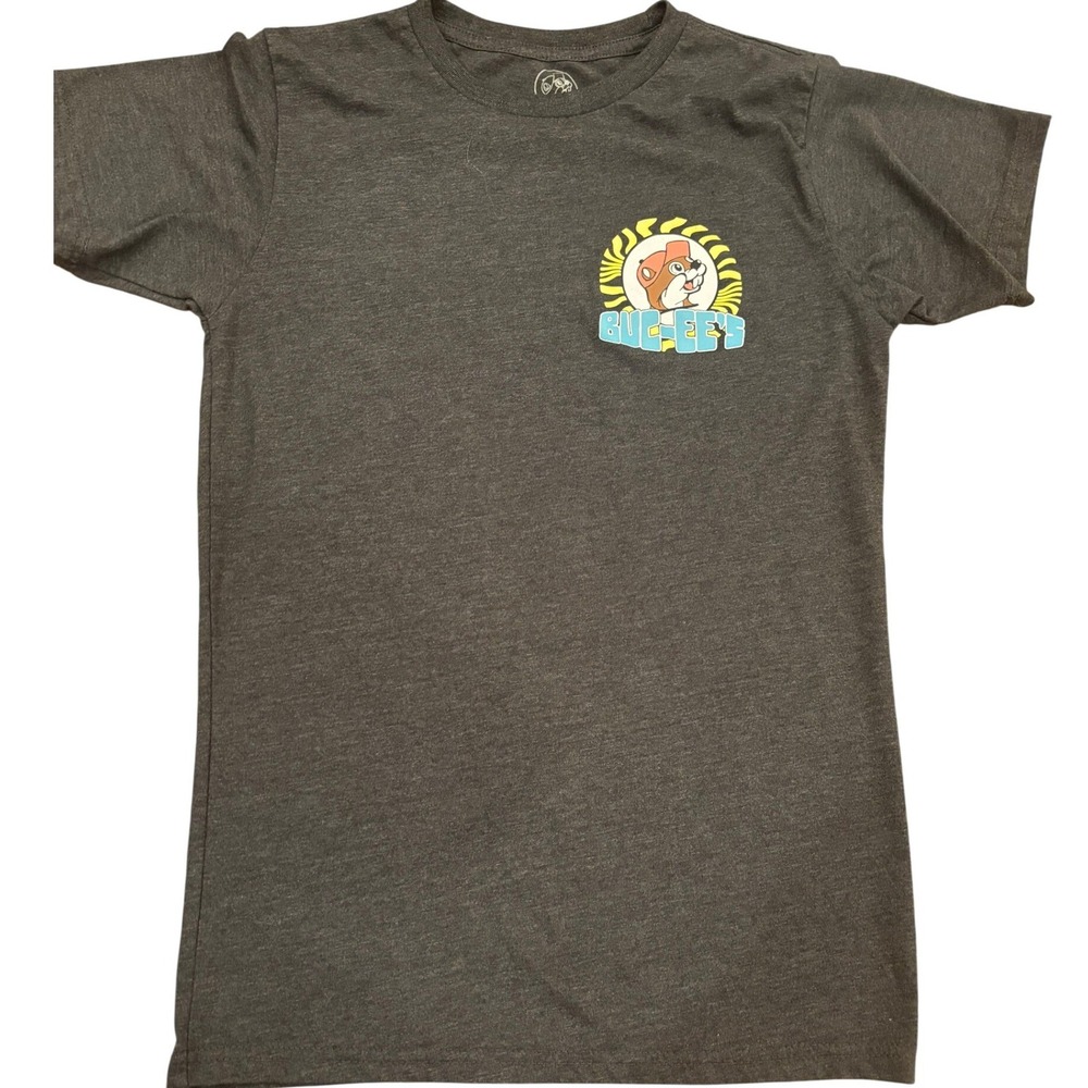Buc-ee's Beaver Mascot Beach Off-Road Vehicle Graphic T-Shirt Gray Small